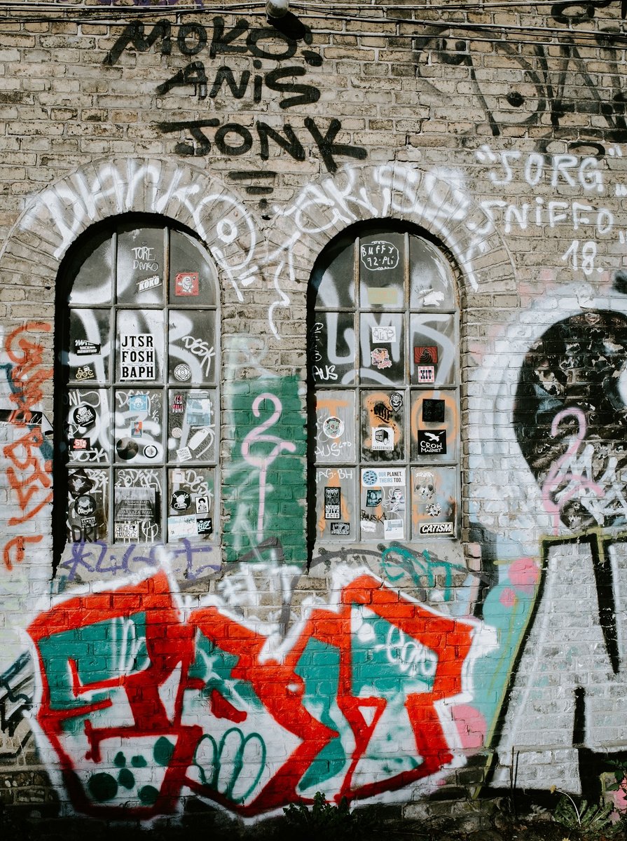 Side of a building with grafiti